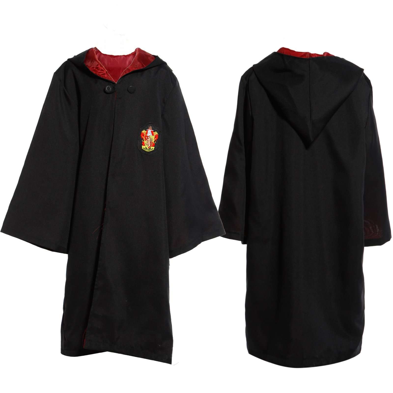 Adult Kids Harry Potter Hooded Wizard Cloak Robe Cape ...