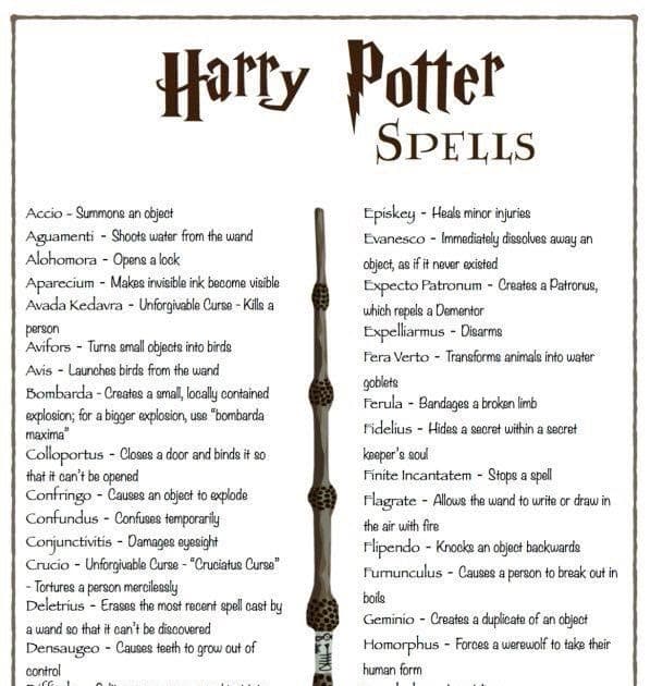 All The Spells In Harry Potter And What They Do