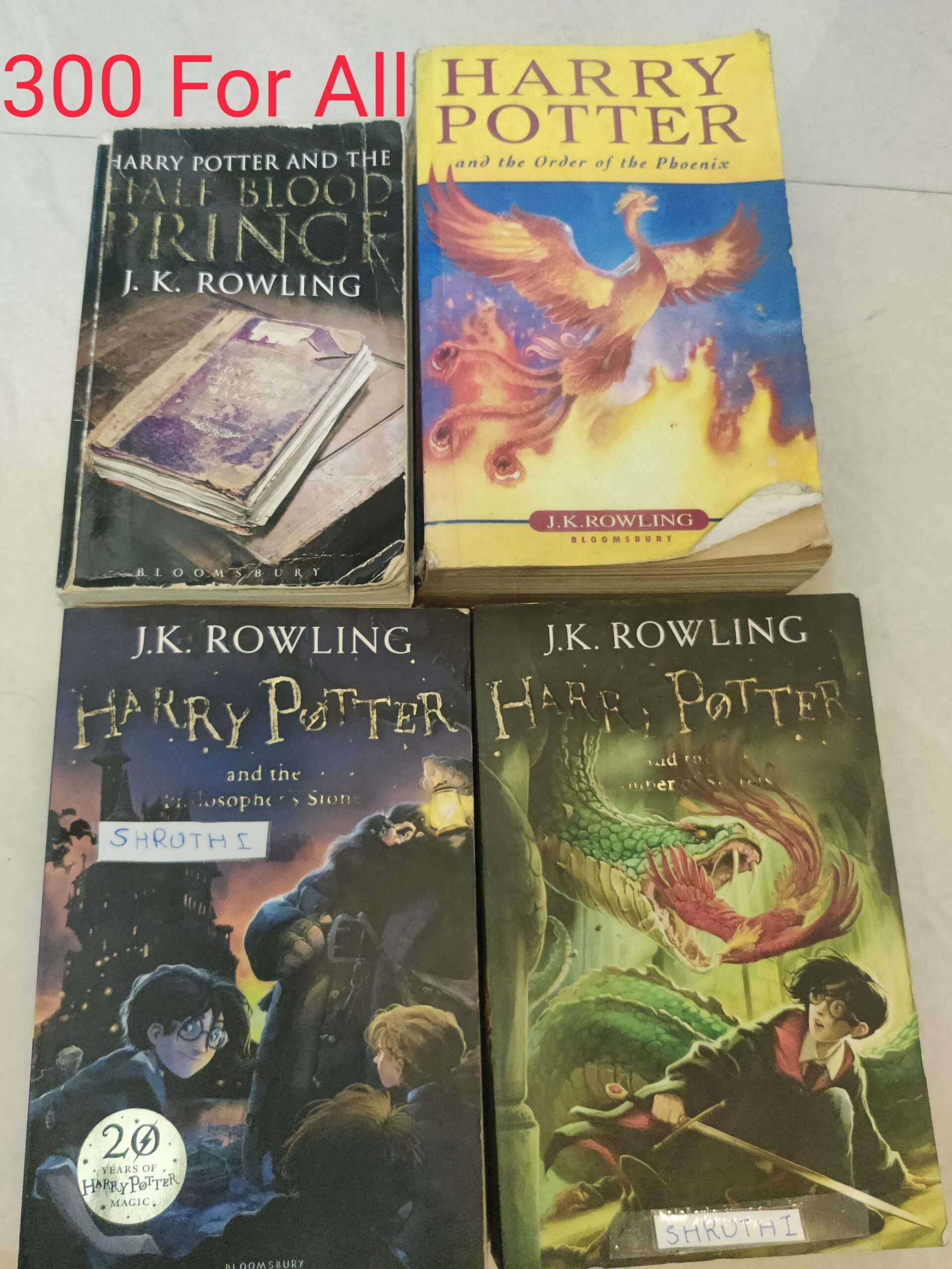 Buy Set Of 4 Harry Potter Books