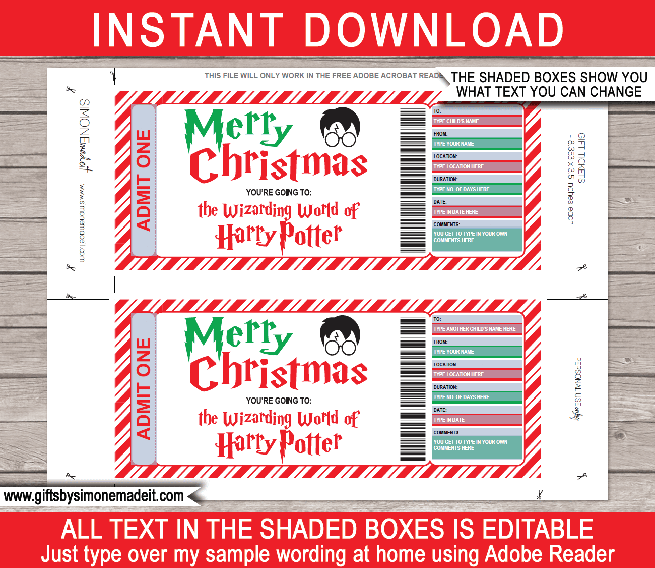 Christmas Wizarding World of Harry Potter Ticket Gift Voucher