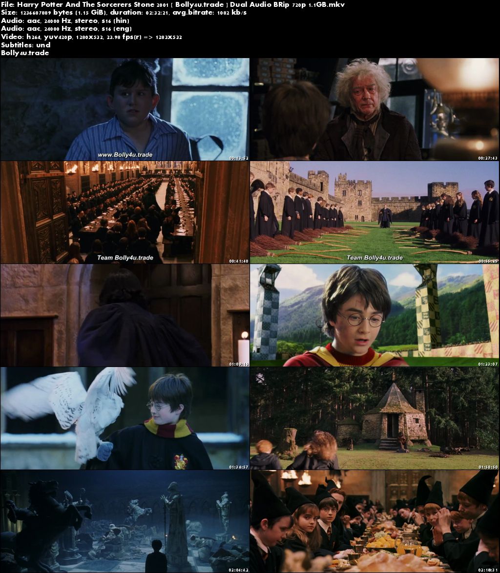 Harry Potter And The Sorcerers Stone 2001 BRRip Hindi Dubbed Dual Audio ...