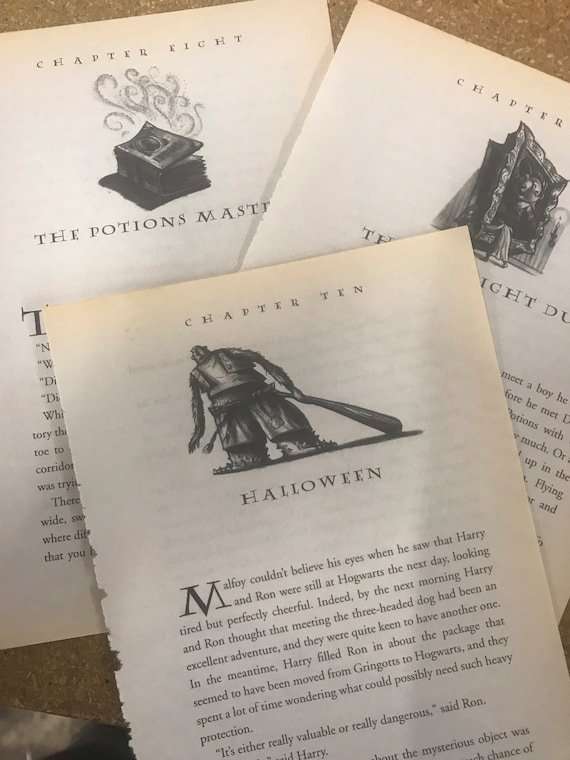 Harry Potter Book Chapter Pages
