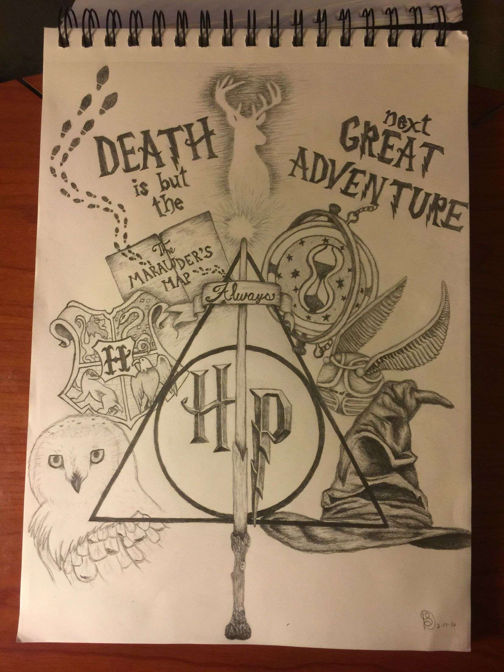 Harry Potter collage drawing