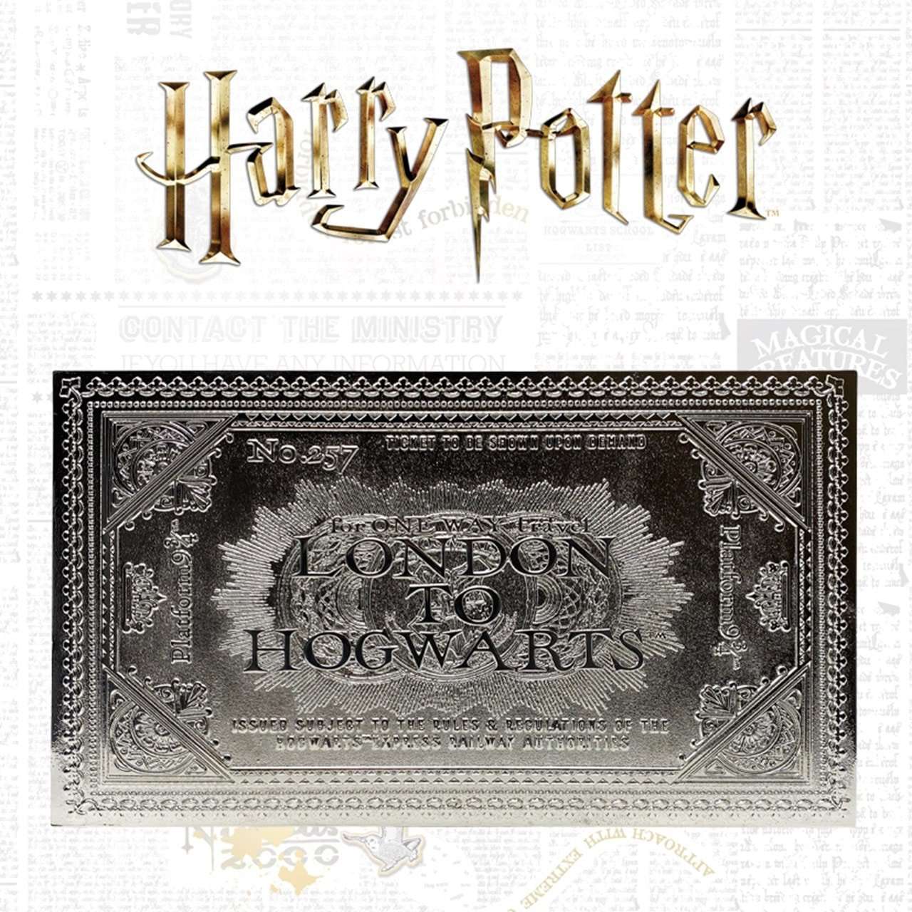 Harry Potter: Hogwarts Train Ticket Metal Replica (online ...