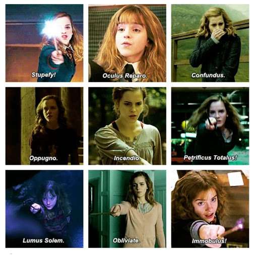Harry Potter memes: Hermione and Her Spells
