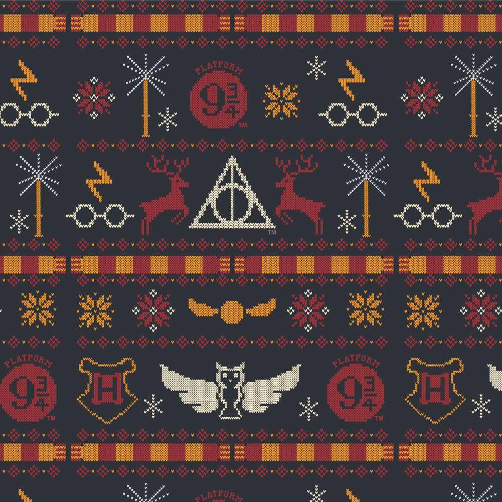 Harry Potter Sweater Pattern Premium Roll Gift Wrap ...