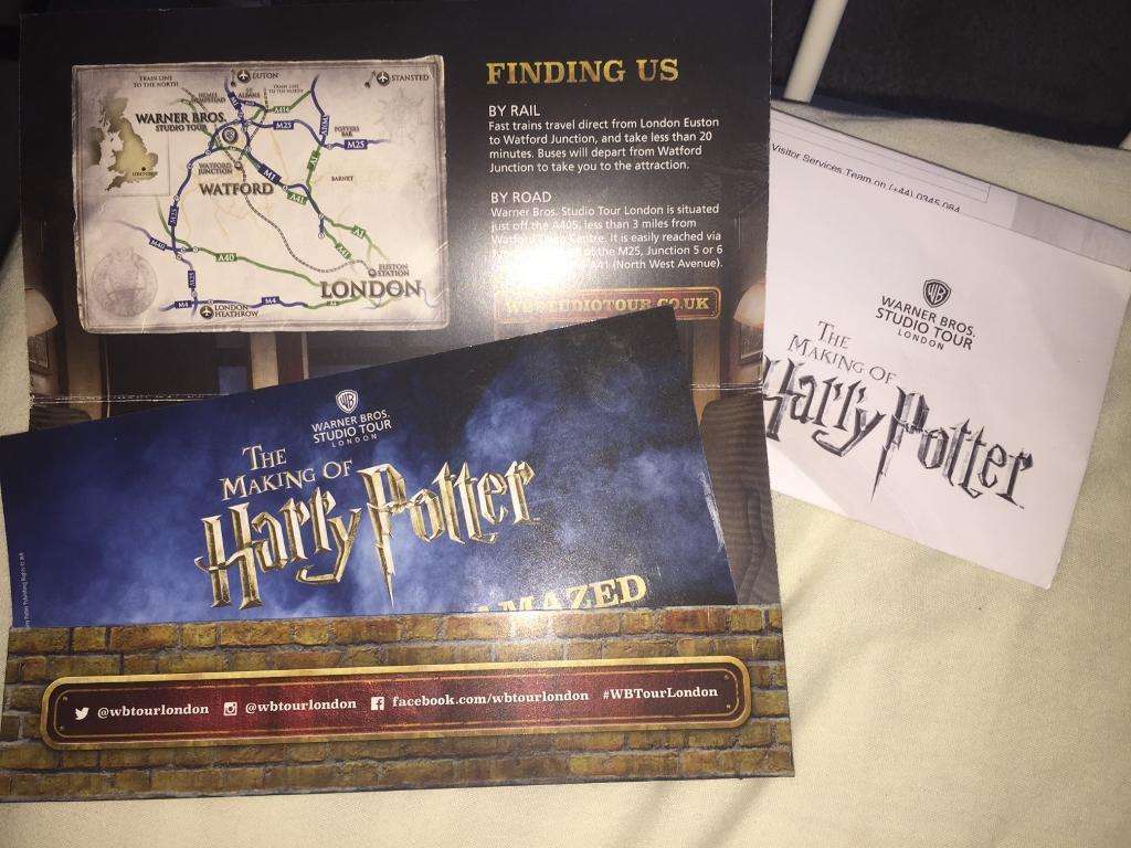 Harry Potter Warner Bros. Studio Tour London 2 adult gift tickets