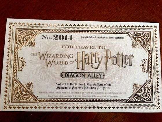 Hogswarts Express ticket Diagon