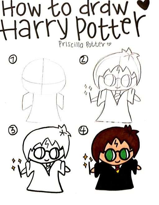 HOW TO DRAW HARRY POTTER. this is terrible but whatever