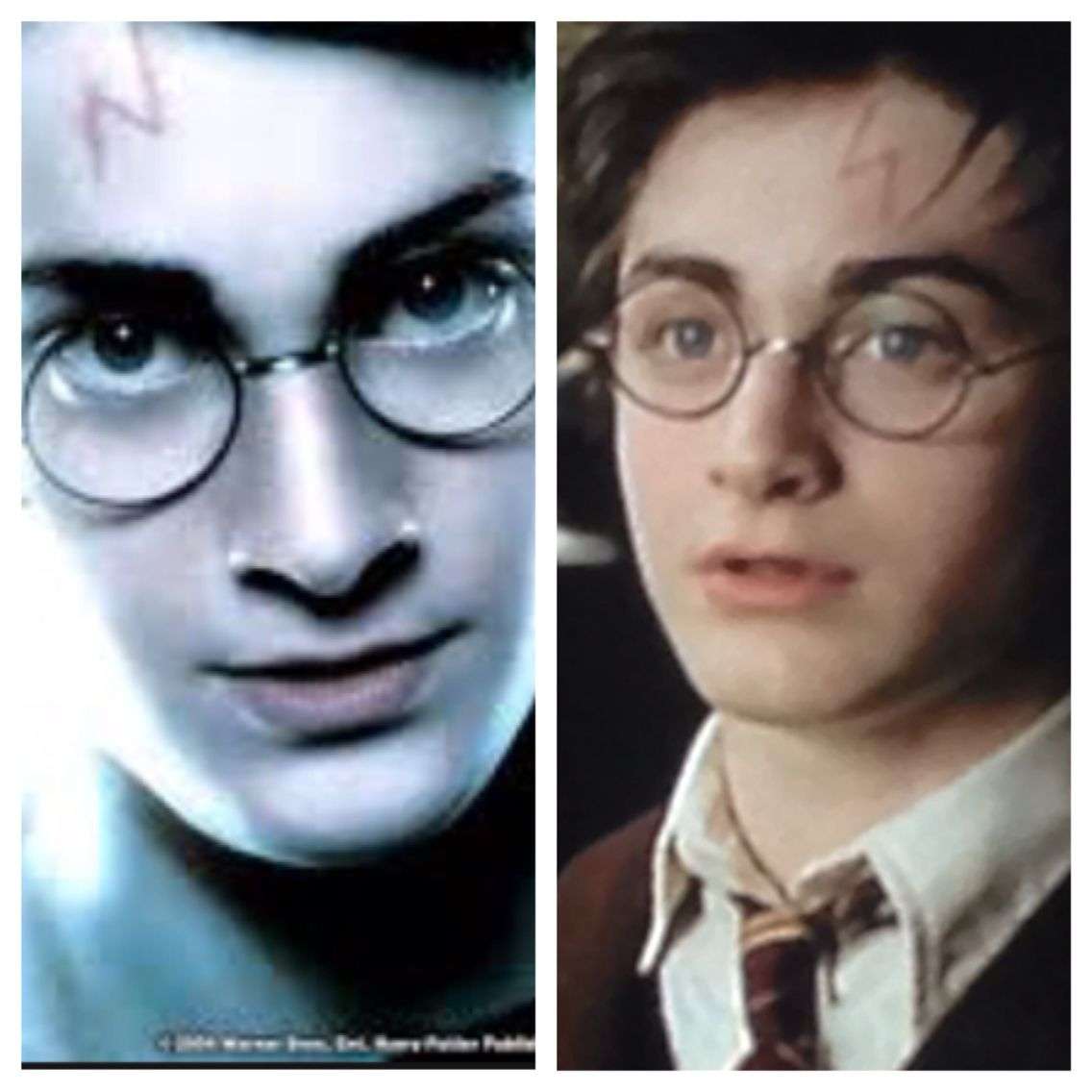In Prisoner of Azkaban the scar is on the wrong side in ...