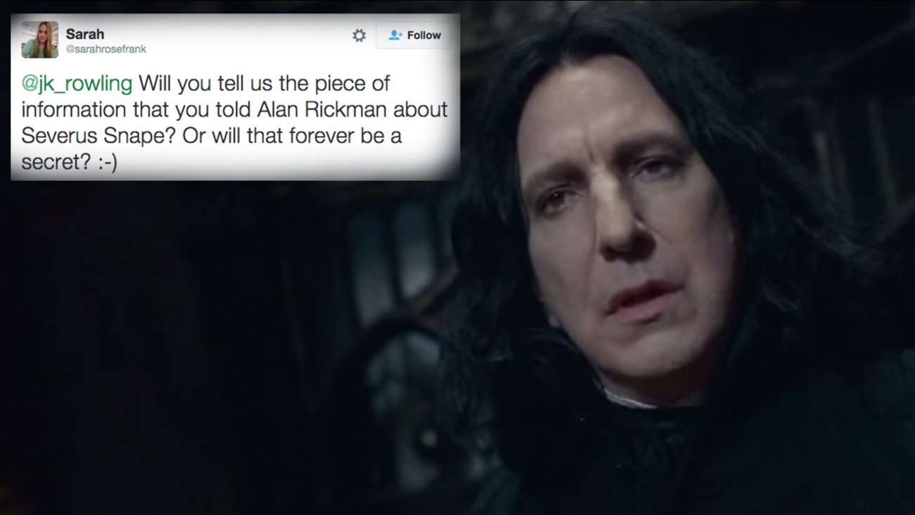 J.K. Rowling reveals the major clue she told Alan Rickman ...