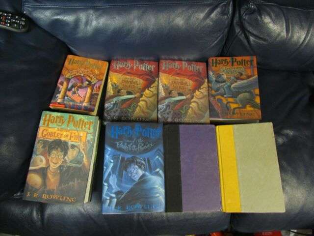Set 8 Harry Potter Books Rowling, J.K. Scorer Stone Goblet of Fire 1st ...