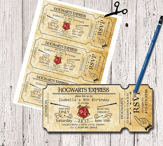 The 25+ best Hogwarts express ticket ideas on Pinterest