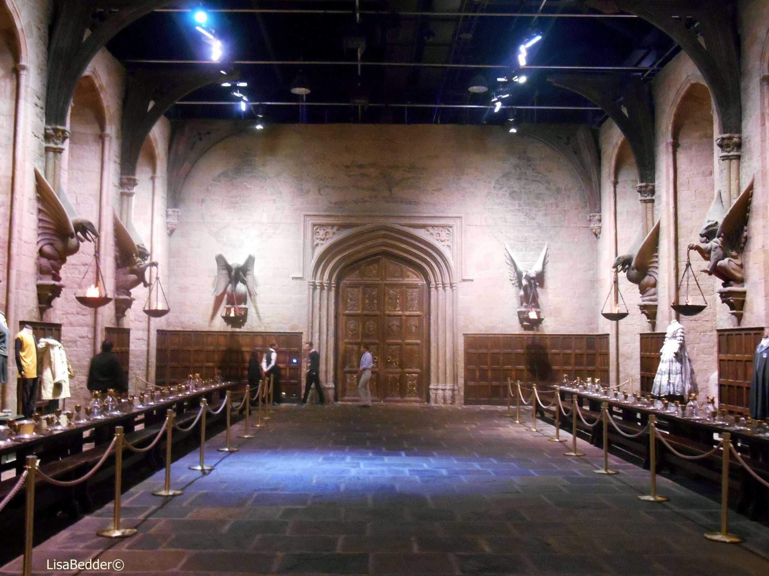 The great hall on the Harry Potter Movie set.