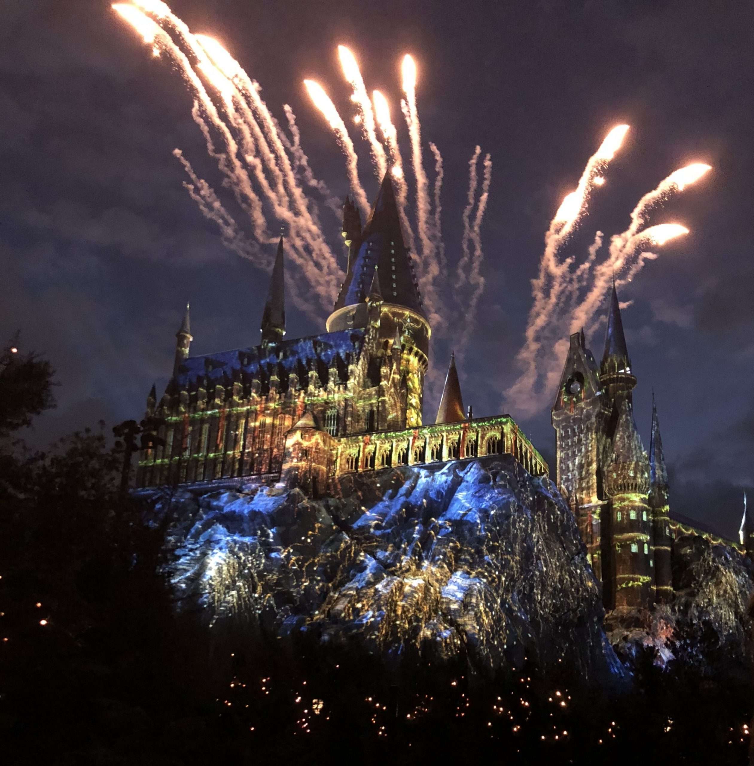 Universal Harry Potter Castle Light Show