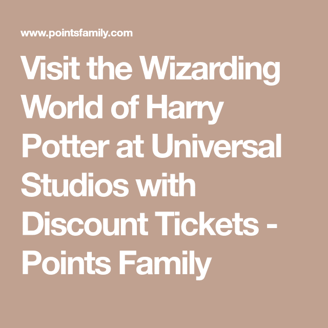 Visit the Wizarding World of Harry Potter at Universal Studios with ...