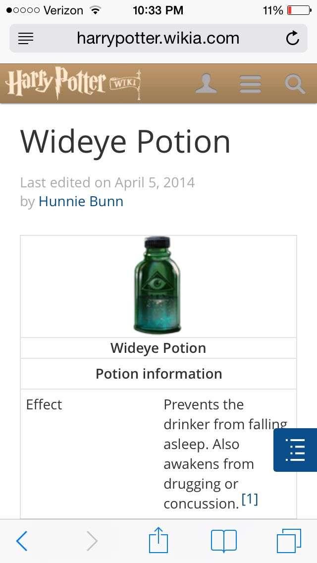 What S In Wideye Potion